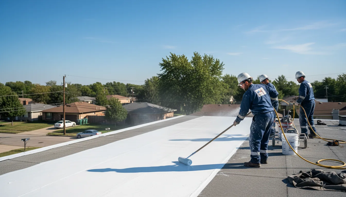 Commercial roof coating in South Bend, TX near me
